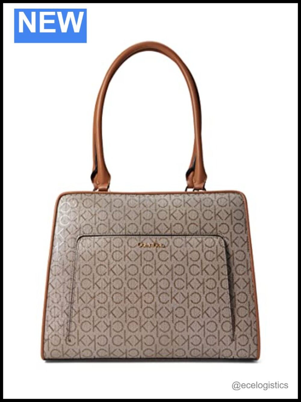 Textured Logo Emboss Tote Bag Handbag PVC Travel Purse